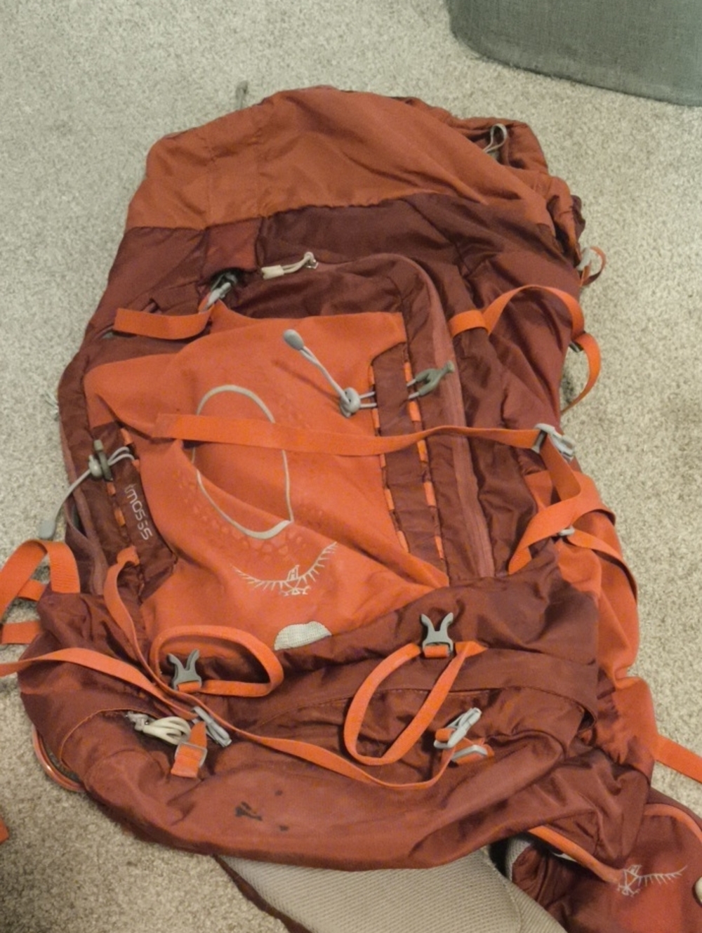 OSPREY Rust Orange Technical Backpack L